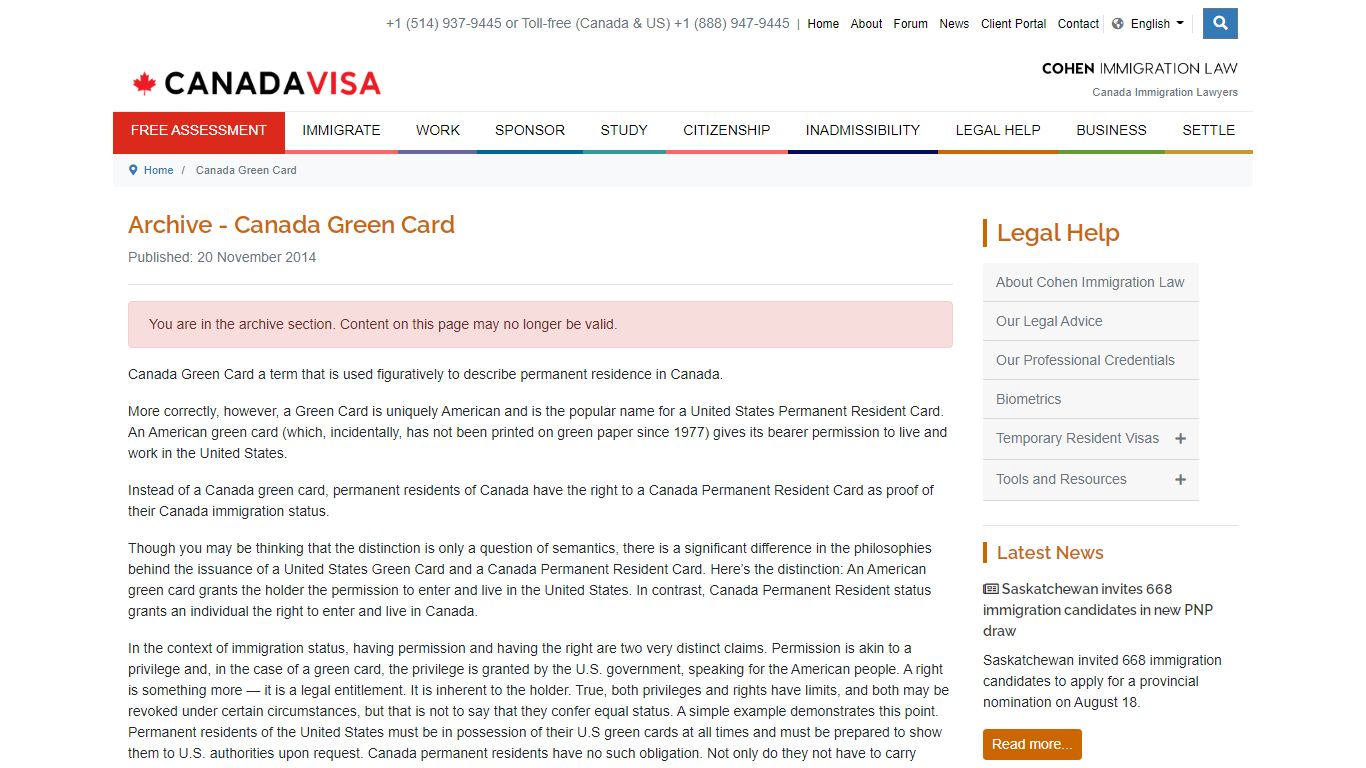 Canada Green Card | Canadian Immigration | Canadavisa.com